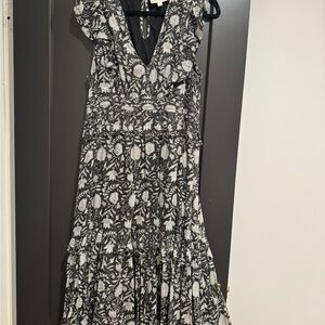 Cleobella Black and White Sleeveless Maxi Dress